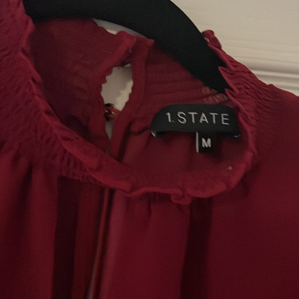 Burgundy 1.State Blouse - Picture 2 of 4